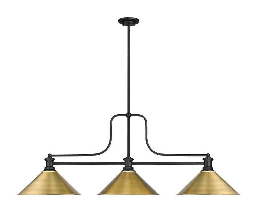 Z-Lite Melange Matte Black with Rubbed Brass