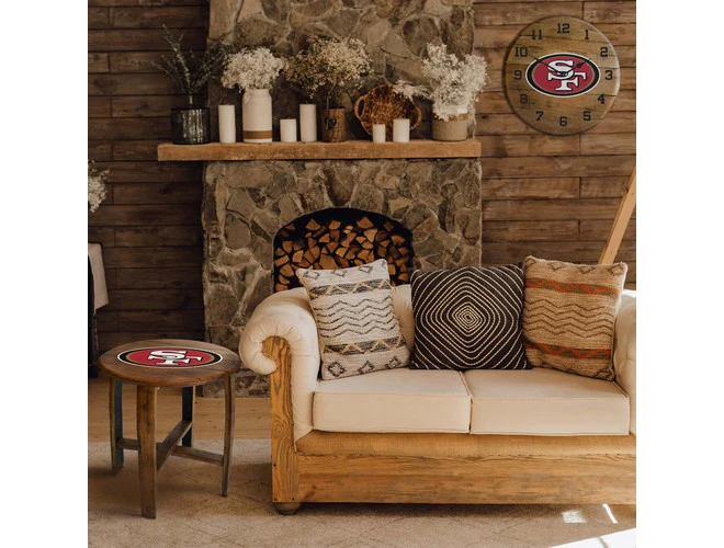 Imperial USA Officially Licensed NFL Oak Barrel Side Table - Image 3