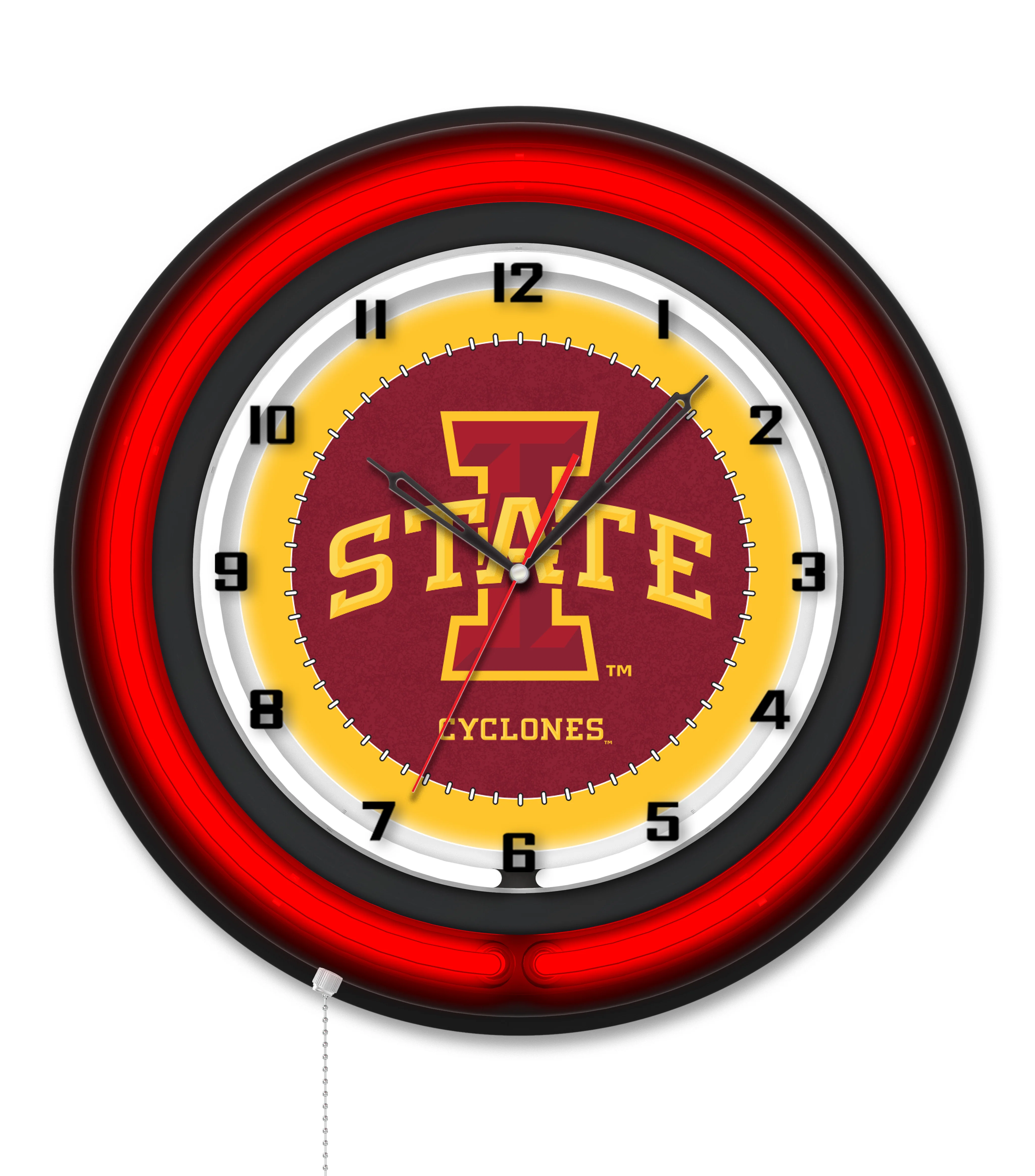 NCAA Licensed Black Case 19" Neon Clock - Image 67