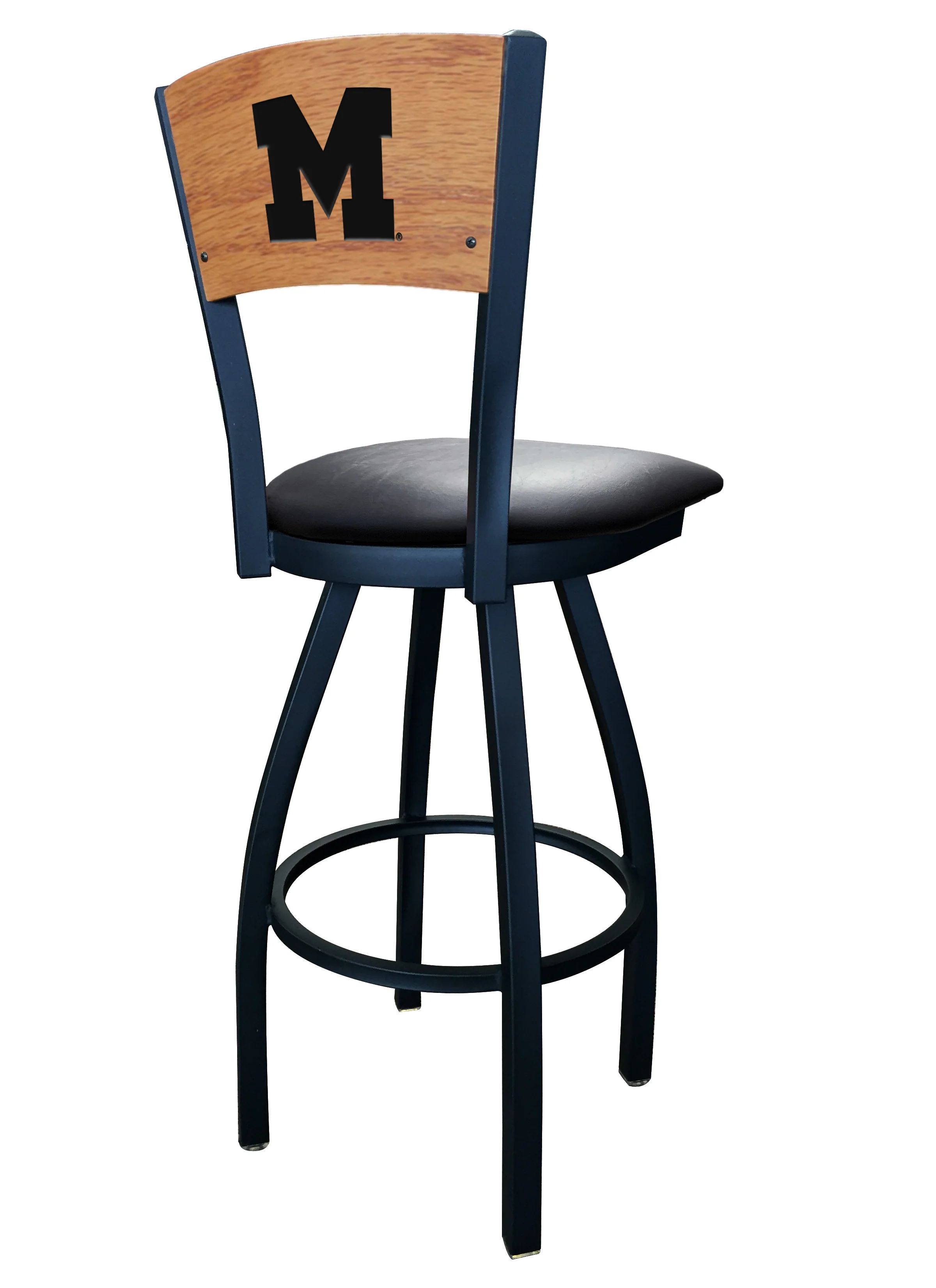 NCAA Laser Engraved 30" Swivel Bar Stool - Image 38