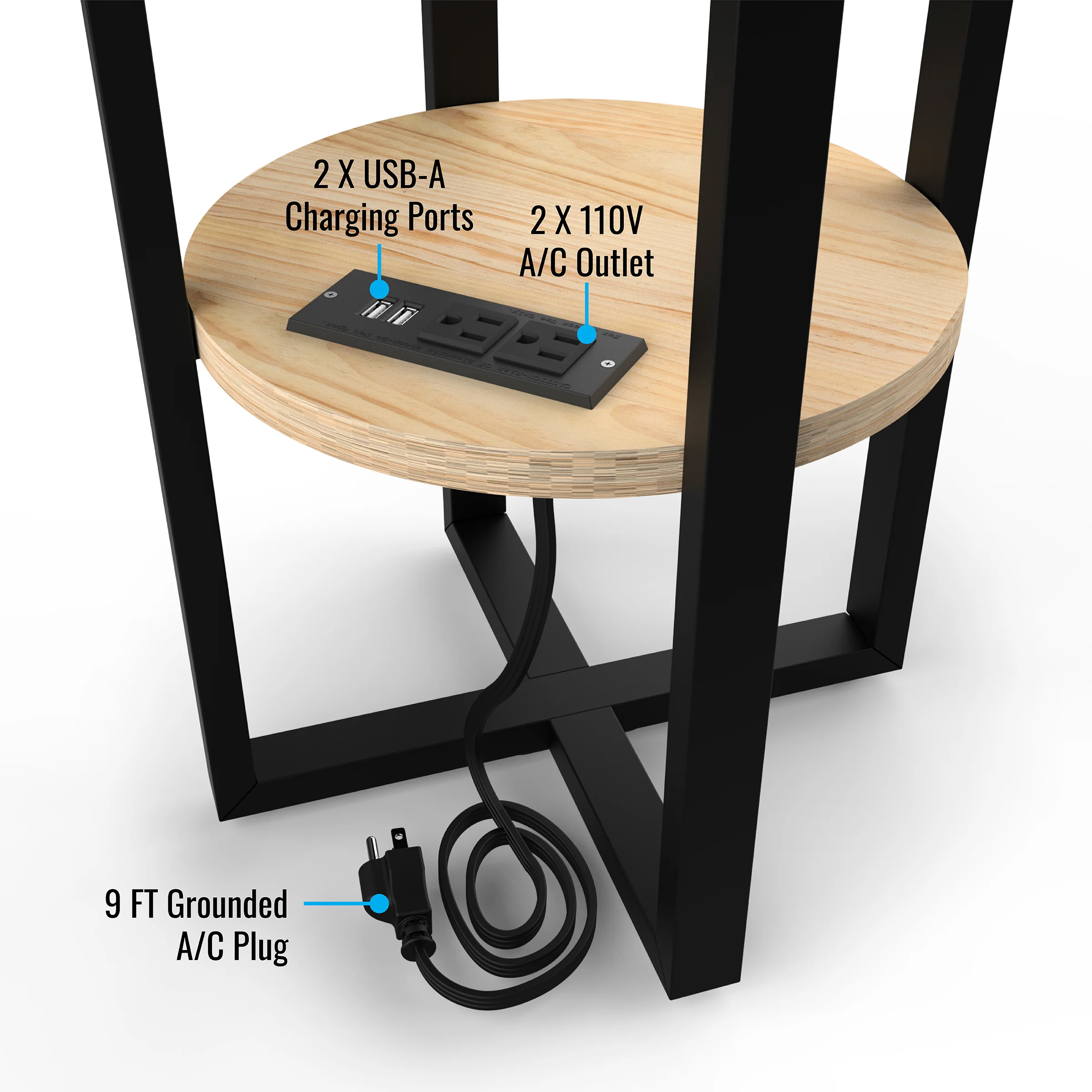 NFL Licensed Round Side Table with Charger - Image 81