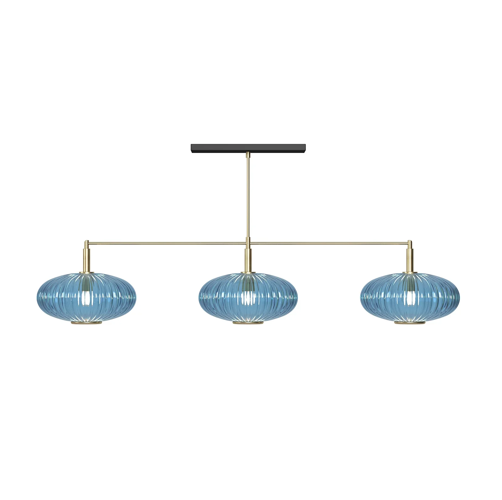 Prohibition 54" Blue Shades with Brass Bar