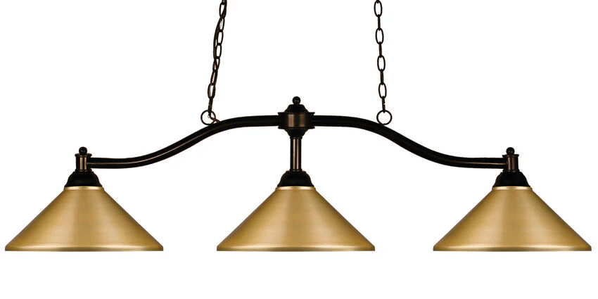 Z-Lite Chance Bronze with Satin Gold Shades