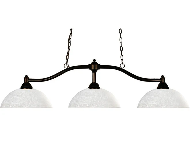 Z-Lite Chance Dome White Linen Table Light
