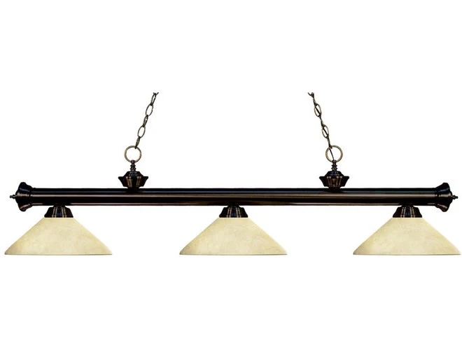 Z-Lite Riviera Angle Golden Mottle Pool Table light