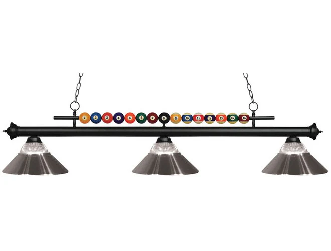 Z-Lite Shark Brushed Nickel Mix with Ribbed Glass Light